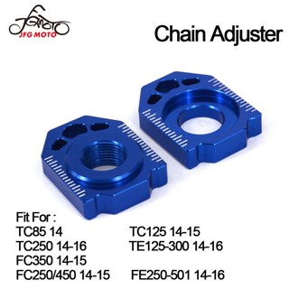 Jfg MOTO ตัวปรับเพลาโซ่หลัง CNC สําหรับรถจักรยานยนต์ TC85 TC125 TC250 FC250 FC 350 FC450 TE125