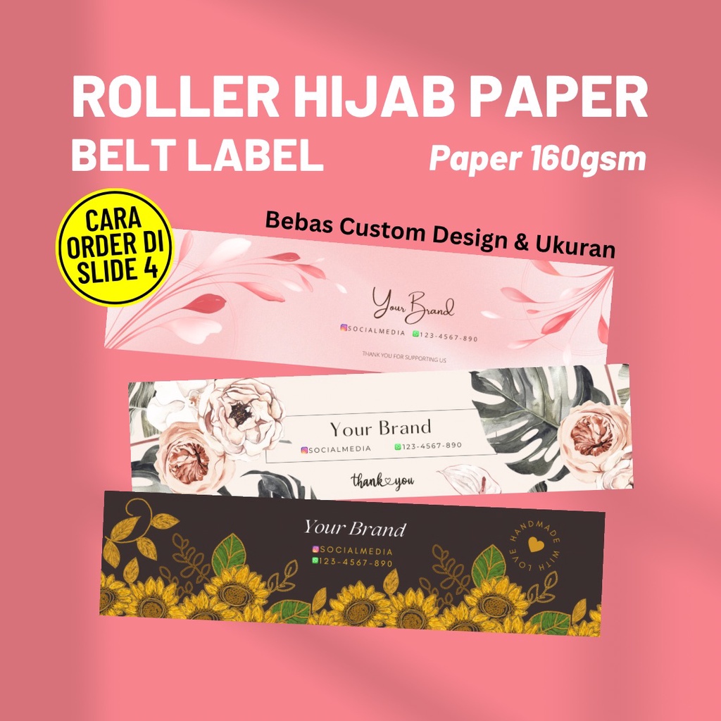 PAPER LABEL ROLL HIJAB / BELT LABEL FASHION / SOUVENIR LABEL / PACKING | SUN PRINTING