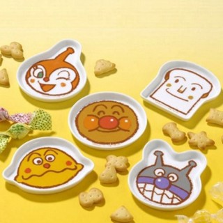 😊 Lets Go! Anpanman, Face-Shaped Small Plate Set 5 จานอันปังแมน