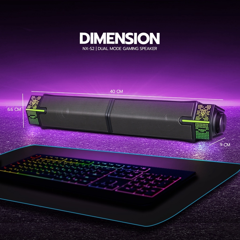 Speaker NX-S2 NUBWO Daul Mode Speaker ลำโพงบลูทูธ มีไฟ RGB (ประกันศูนย์ 2 ปี)