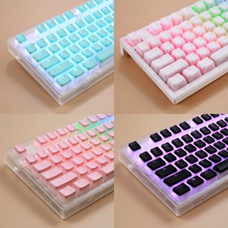 New version PBT pudding keycap translucent oem profile RGB mechanical keyboard keycap 61/64/68/84/87/980/104/108