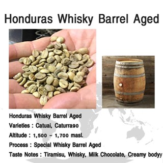 กาแฟสารฮอนดูรัส Honduras Whisky / Peru Winey / Mexico แบ่งขาย ถุงละ 500 กรัม