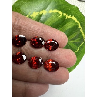 Cubic zirconiz 6.00 Round  Orange Dark 2 pieces