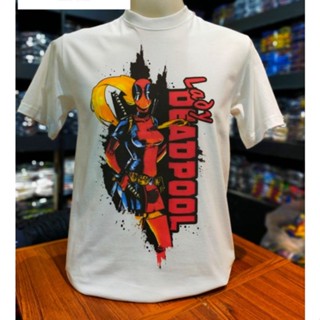 เสื้อยืดMarvel ลิขสิทธิ์แท้ ลายDeadpool Lody สีขาว (MVX-322)