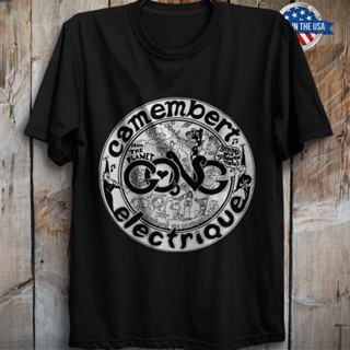 เสื้อยืด ผ้าฝ้าย 100% พิมพ์ลายอัลบั้ม Camembert Electrique Rock Band สําหรับผู้ชาย