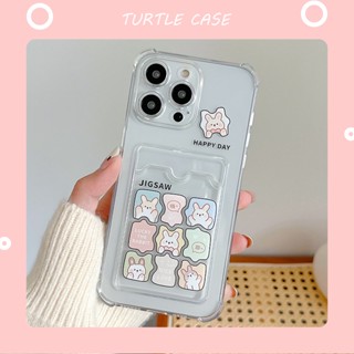 [พร้อมส่ง] เคสโทรศัพท์มือถือ ซิลิโคน ใส พร้อมช่องใส่บัตร สําหรับ iPhone 14 13 12 11 PROMAX XS XR XSMAX SE2020 6 7 8PLUS MINI