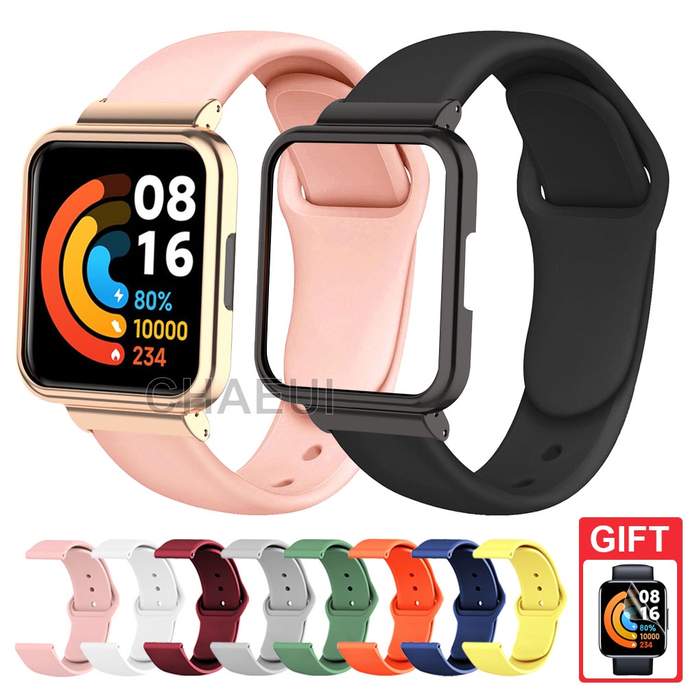 เคสซิลิโคนเปลี่ยนสร้อยข้อมือสําหรับ Mi Watch Lite / Redmi Watch 6 5 4 3 Active 2 Lite