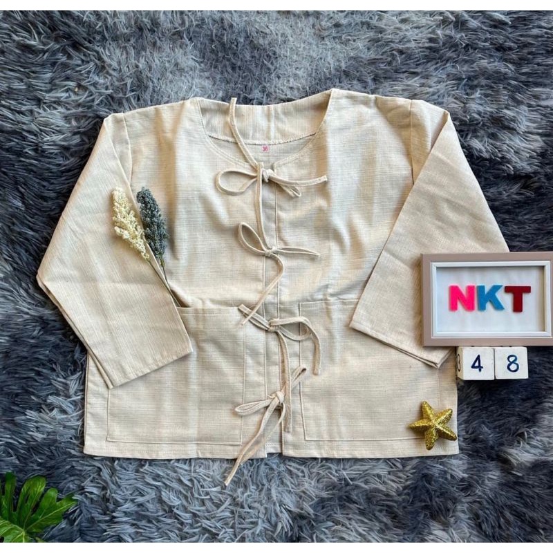 เสื้อกาสะลองกระดุมเหรียญ เสื้อซ้องปีบเชือกผูก เสื้อผ้าฝ้ายพื้นเมืองผู้หญิง - รูปที่ 6