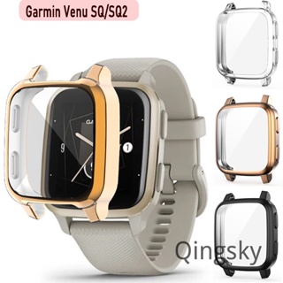 Garmin Venu Sq 2 Sq เคสสมาร์ทวอทช์ TPU นิ่ม กันกระแทก เคสป้องกัน กรอบ Garmin Venu SQ2 Sq Music Smartwatch เคสแบบเต็ม