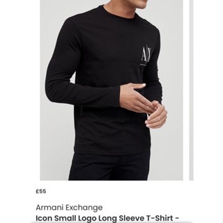 Armani Exchange Icon Small Logo Long Sleeve T-Shirt เสื้อยืดคอกลม แขนยาว อาร์มานี่ เอ็กซ์เชนจ์