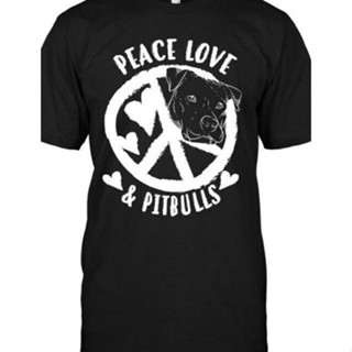 Peace love Pitbulls Pitbull lover Dog T shirt Tee Pitty Bully alls and colo