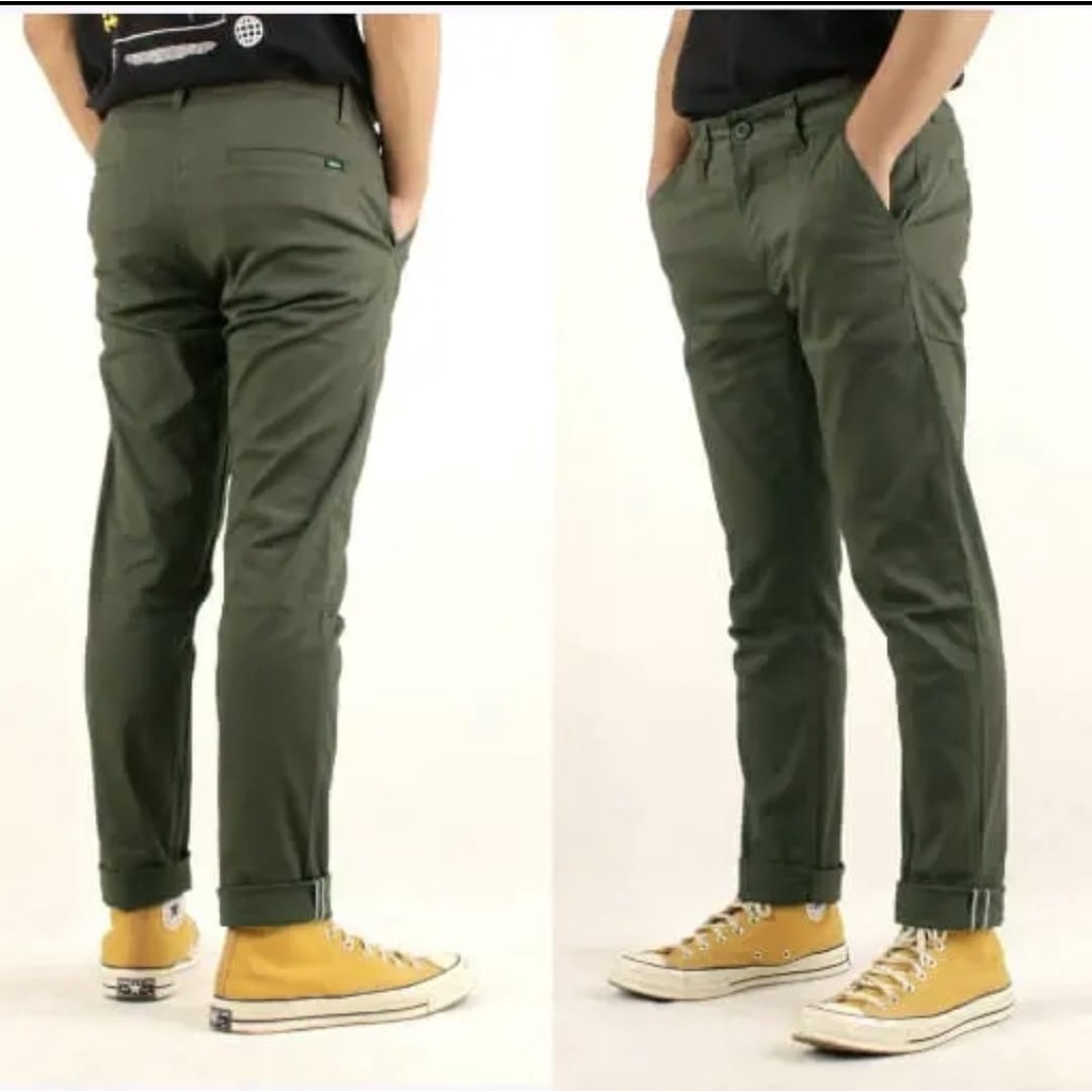 PREMIUM QUALITY กางเกงขายาวผู้ชาย STREET CHINO PLAIN CASUAL