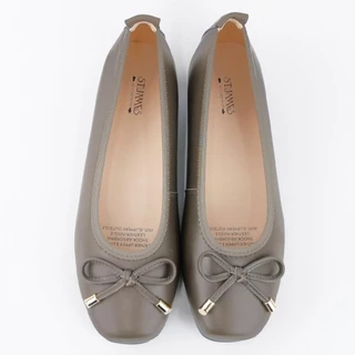 ST.JAMES รองเท้าหนังแท้/รองเท้าส้นแบน ส้น 1.5 CM. รุ่น EIFFEL สี D.KHAKI l รองเท้าคัทชู ผู้หญิง