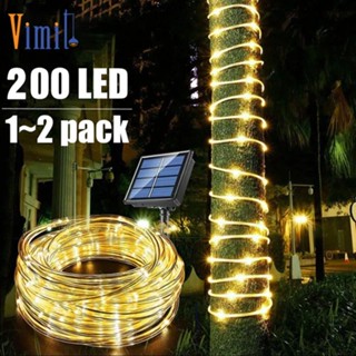 Vimite สายไฟหิ่งห้อย Led พลังงานแสงอาทิตย์ กันน้ํา สําหรับตกแต่งสวน คริสต์มาส กลางแจ้ง 7 12 22 เมตร