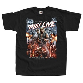 [COD] {พร้อมส่ง เสื้อยืดผ้าฝ้าย 100% พิมพ์ลายภาพยนตร์สยองขวัญ 1988 Just Live V5 John พลัสไซซ์ XS-6XL สําหรับผู้ชาย