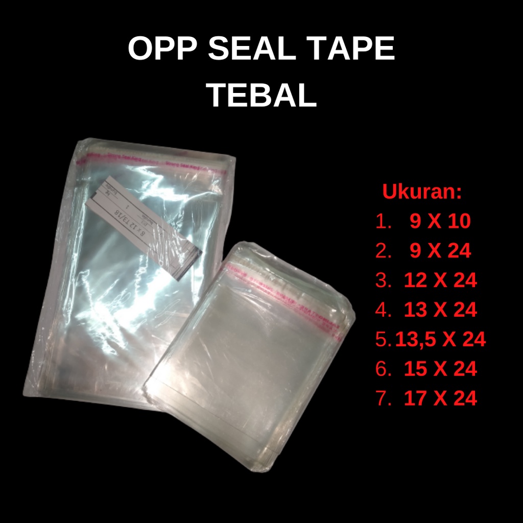 [10PACK] พลาสติกซีล OPP แบบหนาหลายขนาด | พลาสติกเชิญซีล OPP แบบหนา