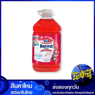 น้ำยาถูพื้น กลิ่นเบอร์รี่ อโรมา ขนาด 5.2 ลิตร มาจิคลีน Magic Clean Floor Cleaner Berry Aroma น้ำยา ทำความสะอาดพื้น ถูพื้