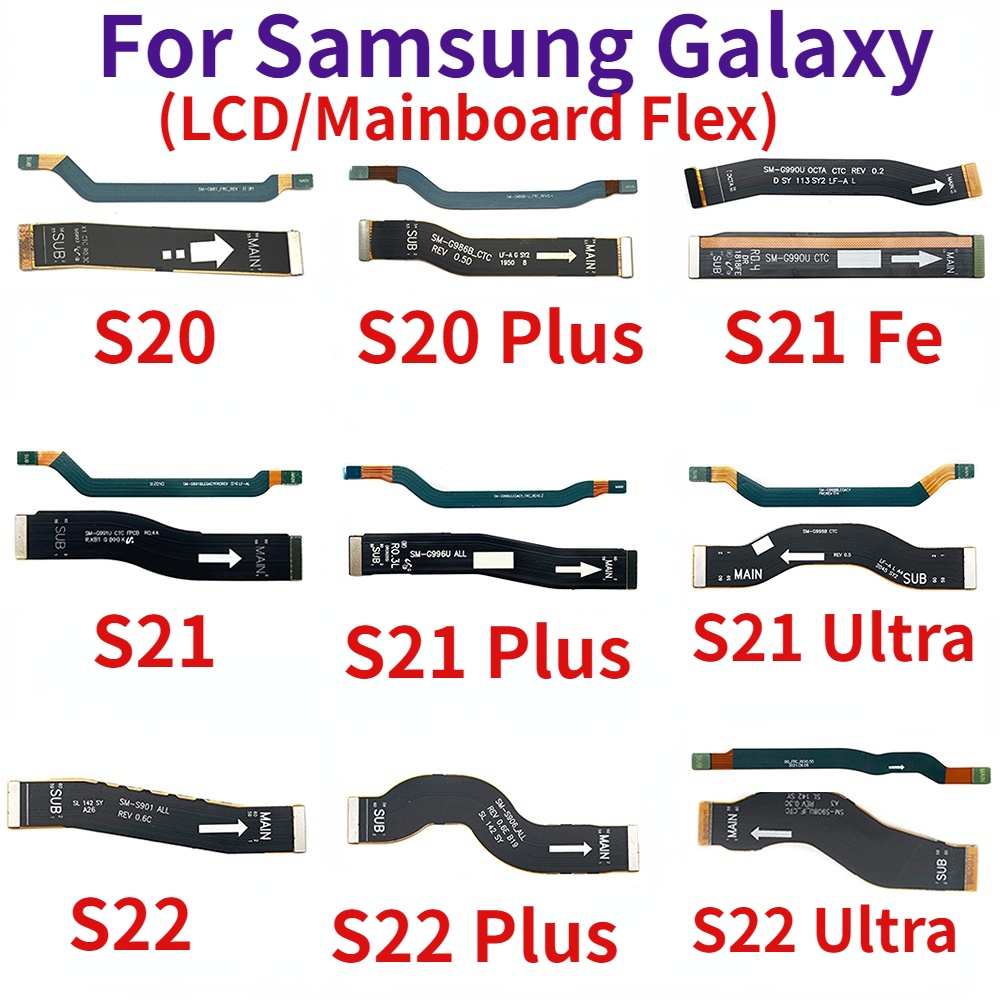 ใหม่ เมนบอร์ดหน้าจอ LCD FPC สายเคเบิลอ่อน สําหรับ Samsung Galaxy S20 S21 S22 Plus Ultra Fe