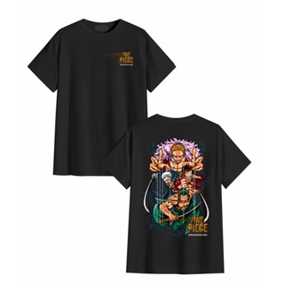 เสื้อคอกลม ลายการ์ตูนอนิเมะวันพีช DRESSROSA ARC สําหรับผู้ชาย และผู้หญิง