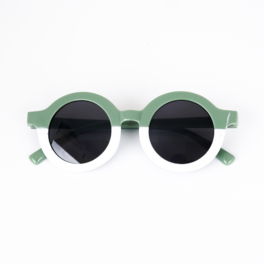 Woozoo แว่นตาทรงกลม สําหรับเด็ก - สีเขียว สีขาว