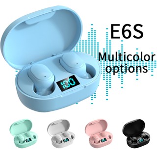 E6S 5.0  หูฟังบลูทูธไร้สาย ลดเสียงรบกวน HiFi สเตอริโอ พร้อมไมโครโฟน กันน้ํา สําหรับ iPhone Xiaomi Huawei Androd