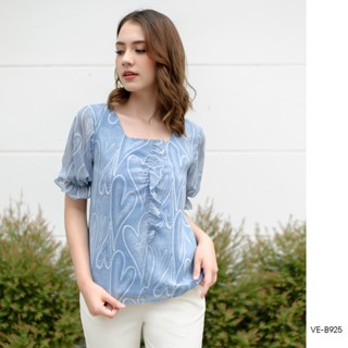 AMILA Blouse VE-B925 by VERONIQA ชิฟฟอนปริ้นท์ แขนสั้น IGPU22-7