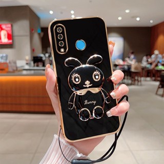 เคสโทรศัพท์มือถือ ขอบตรง ลายกระต่ายน่ารัก สําหรับ Huawei P20 Huawei P20lite Huawei P20pro Huawei P30lite Huawei P30 Huawei P30pro