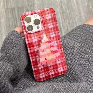 เคสโทรศัพท์มือถือ tpu แบบนิ่ม ลายต้นคริสต์มาส สีแดง สําหรับ iPhone 14 14pro 11 11PROMAX 12 12PRO 12PROMAX 13 13pro 13promax 14promax