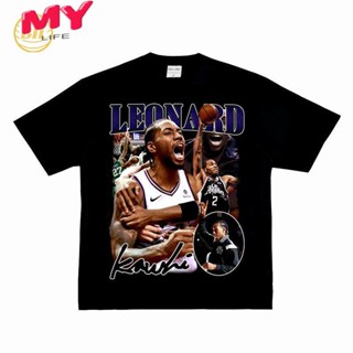 LIFE BIL เสื้อยืดแขนสั้น ผ้าฝ้าย ทรงหลวม ลาย NBA Kawhi Leonard สไตล์ฮิปฮอป 2022 S M L XL 2XL 3XL