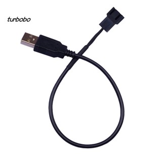 Turbobo สายเคเบิลอะแดปเตอร์เชื่อมต่อพัดลม USB A ตัวผู้ เป็น 2 Pin สําหรับคอมพิวเตอร์ตั้งโต๊ะ PC