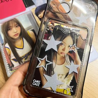 เคสโทรศัพท์มือถือแบบใส กันกระแทก ลายดาว พร้อมช่องใส่บัตร สําหรับ Iphone 14 Plus XsMax XR 11 12 Pro 13 y2k ช่องใส่รูปถ่ายด้านหลังให้ด้วย ป็นเคสใสที่ใส่บัตรได้  เคสไอโฟน11ใส่รูปได้  เคสฉีก น่ารัก สวย ความงาม เคส ไอ โฟน  เคส โทรศัพท์ กรณี