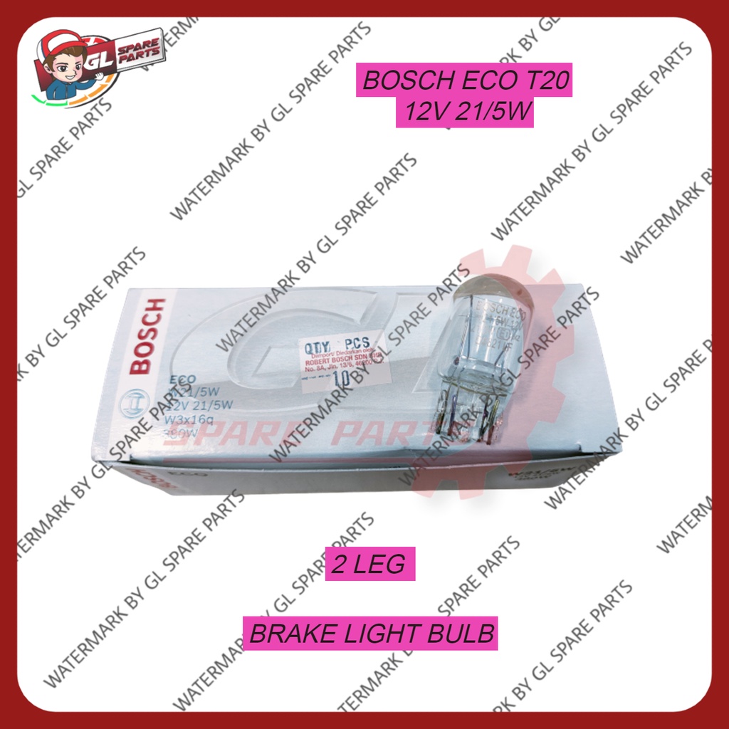 BOSCH (2LEG) 12V T20 W21/5W BRAKE LIGHT BULB BOSCH