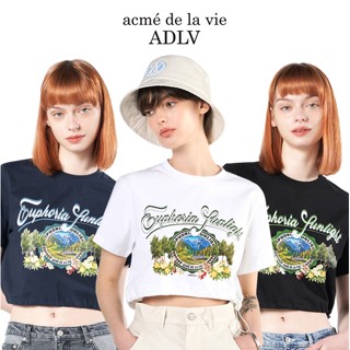 [LISA PICKED] acme de la vie [ADLV X LISA] GREENERY ARTWORK CROP TOP SHORT SLEEVE T-SHIRT (ADL22CT0015U)