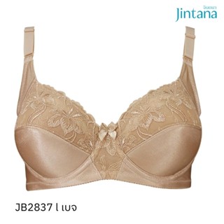 Jintana เสื้อชั้นใน (เสริมโครง) รุ่น Basic Bra รหัส JB2837 สีเบจ