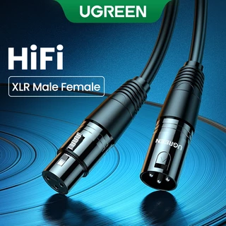 UGREEN สาย XLR ไมโครโฟน เสียง ปืนใหญ่ สายเคเบิล สายเคเบิล Aux ตัวผู้กับตัวเมีย