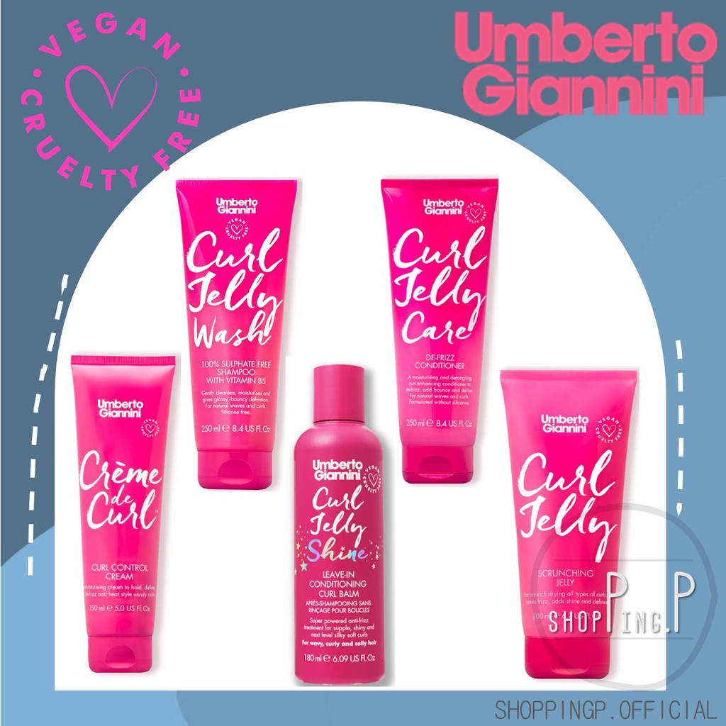 ✳️[แท้ 100%/พร้อมส่ง]✳️ Umberto Giannini Curl Jelly Wash Shampoo 250ml แชมพูครีมนวดสำหรับผมหยักศก ผมลอน ผมหยิก