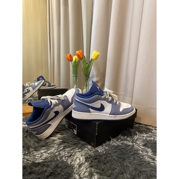 มือสอง Nike Air Jordan 1 Low(GS) Steel Blue