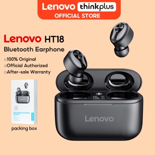 Lenovo HT18 TWS หูฟังบลูทูธไร้สาย HiFi หน้าจอ LED พร้อมกล่องชาร์จ 1000mAh