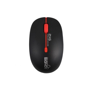 (เม้าส์ไร้สาย) Signo รุ่น WM-140 สีดำแดง Wireless Optical Mouse (รับประกันศูนย์1ปี)