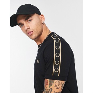 Fred Perry Taped Ringer T-Shirt in Black