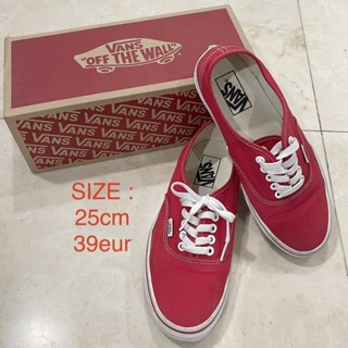 vans red รองเท้าแวนมือสอง ไซส์ 39