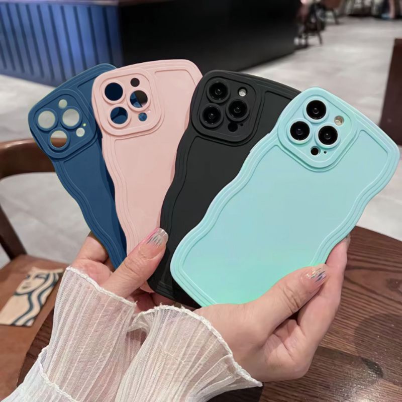 SOFTCASE CORRUGATED WAXY MACAROON OPPO F5 F7 F9 A5S A11K A12 A1K C2 A3S C1 A15 A15S A16 A17 - CA