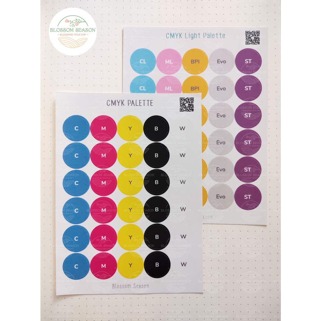 [STICKER] CMYK color Palette STICKER สําหรับทําเครื่องหมาย – CMYK Palette