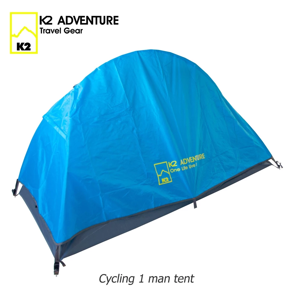 เต็นท์จักรยาน K2 ADVENTURE รุ่น Cycling สีฟ้า นอน 1 คน น้ำหนักเบา เสาอลู กันฝน กันลมสำหรับนักเดินป่า thumbnail 5