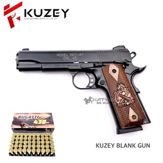 แบลงค์กัน KUZEY M1911 5”นิ้ว COLT 1911A1 SPRINGFIELD สีดำ ด้ามไม้ แถมลูก 1กล่อง ผู้ซื้อต้องอายุมากกว่า 21 ปี ส่งภาพบัตร