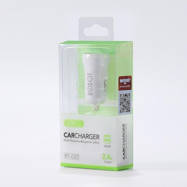 Fast Charging Car Charger Robot RT CO6 universal CO7 WHITE CO7 ร่วมสมัย D7F0 ล่าสุดอินเทรนด์ Pay on 