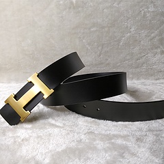 Hermes Original เข็มขัดหนังวัวแท้ แต่งหัวเข็มขัด สไตล์เกาหลี เข้ากับทุกการแต่งกาย แฟชั่นสําหรับผู้ชาย 5D5A