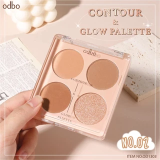 ODBO CONTOUR & GLOW PALETTE OD1303 พาเลทคอนทัวร์+ไฮไลท์