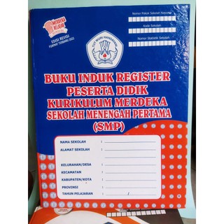 BUKU INDUK SISWA KURIKULUM MERDEKA SMP - BUKU INDUK KURMER SMP