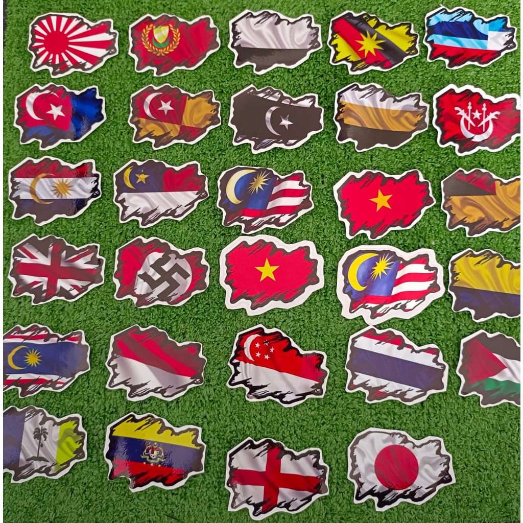 สติ๊กเกอร์ - FLAG BENDERA VIETNAM , , SARAWAK , JOHOR , JAPAN, RISE SUN FLAG